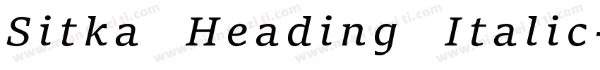 Sitka Heading Italic字体转换